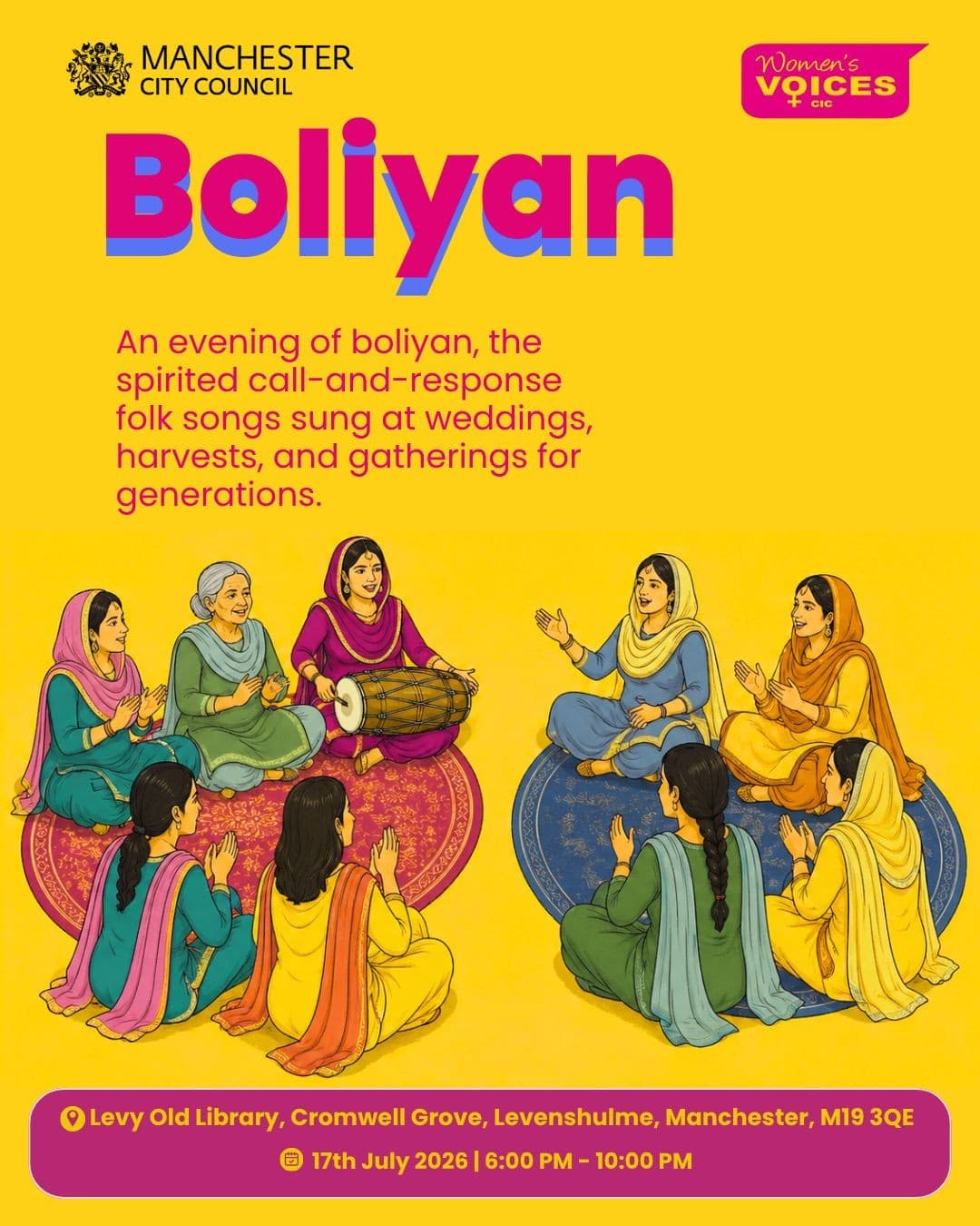 Women’s Voices event poster 1