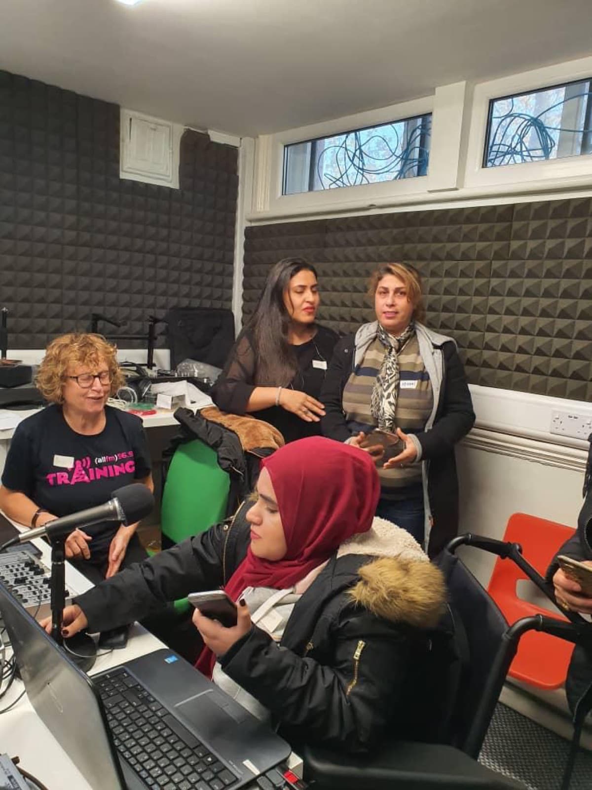 Women taking part in a Women’s Voices training session